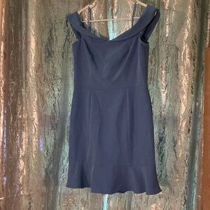 Gianni Bini Blue Off-Shoulder Mini Dress